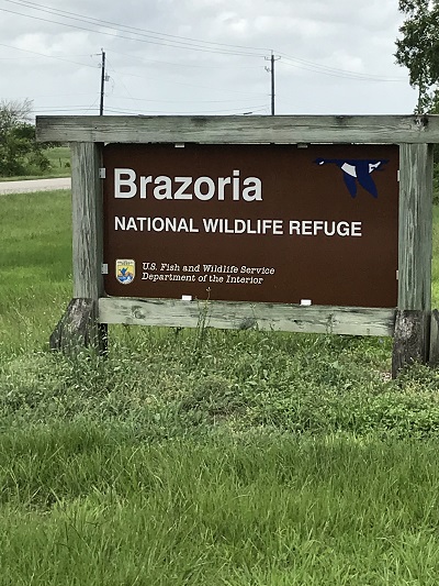 Brazoria National Wildlife Refuge Entrance Sign