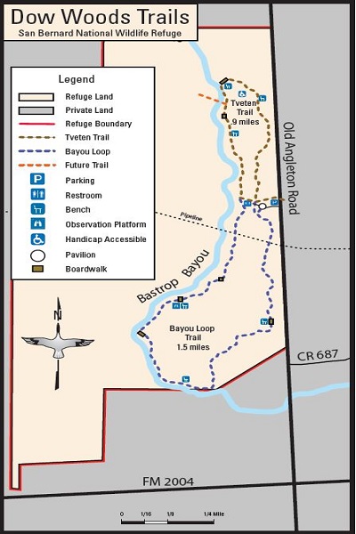 Dow Woods Trail Map