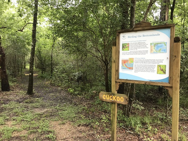 Gulf Coast Bird Observatory Cuckoo Trail Entrance in Lake Jackson