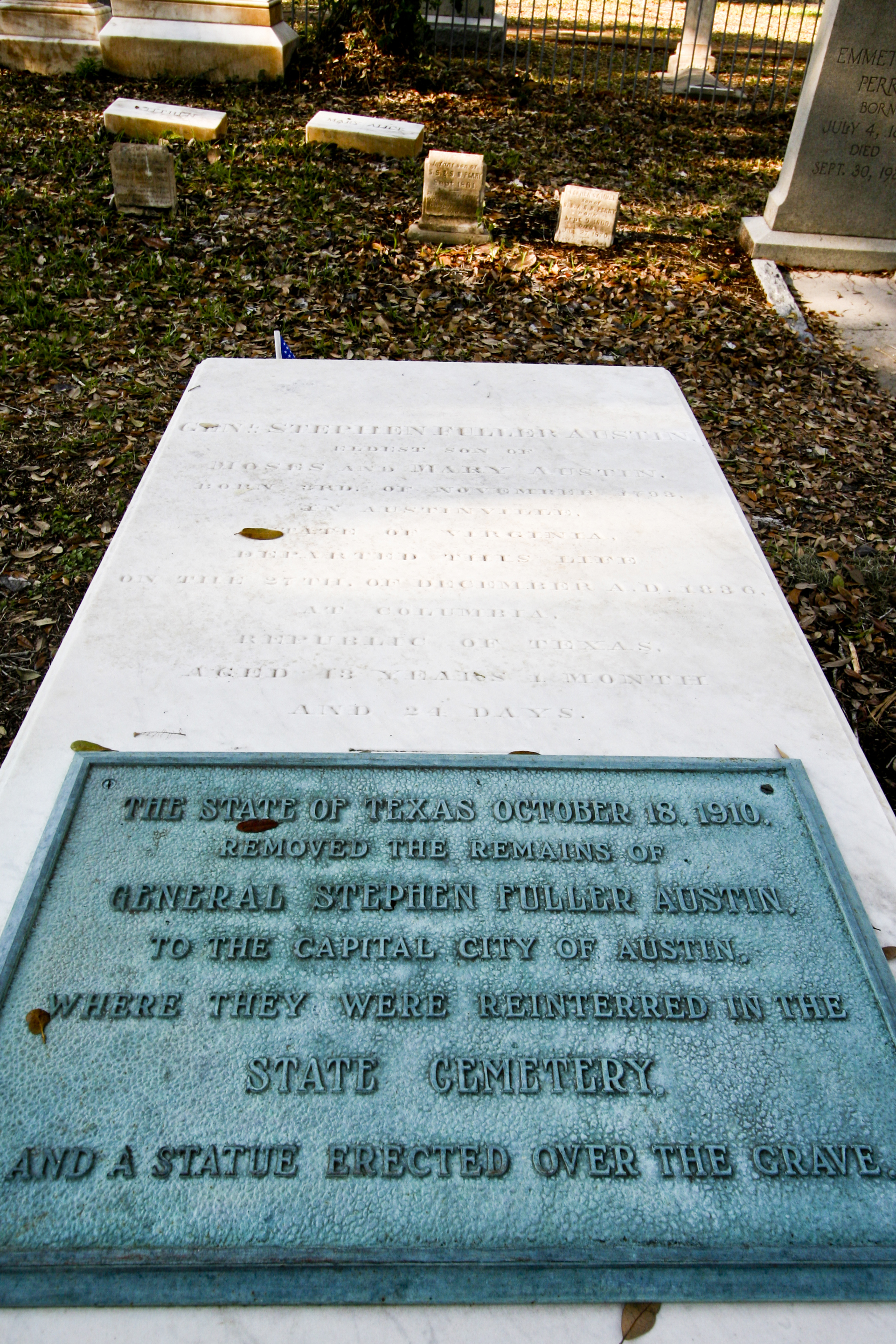 Stephen F. Austin Original Burial Site