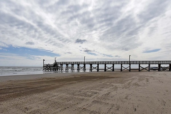 Quintana Fishing Pier over the Gulf of Mexico