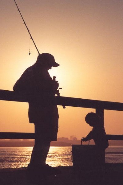 Fishing at Surfside Jetty in Freeport