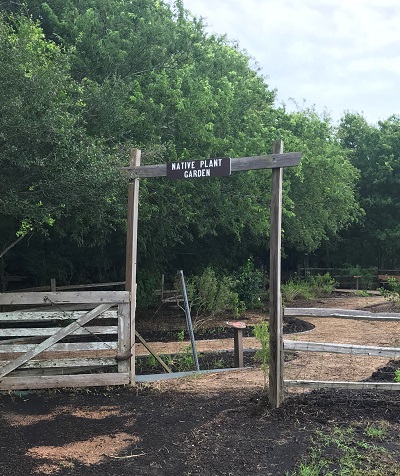 Bobcat Woods Native Plant Garden Entrance