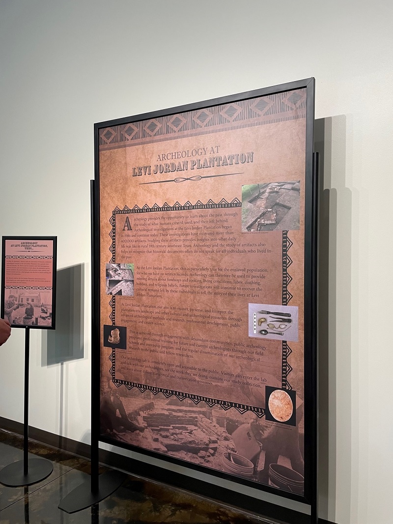 Levi Jordan Plantation Exhibit Sign